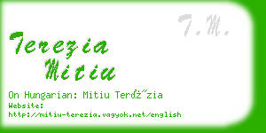 terezia mitiu business card